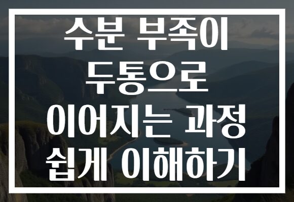 수분 부족이 두통으로 이어지는 과정 쉽게 이해하기