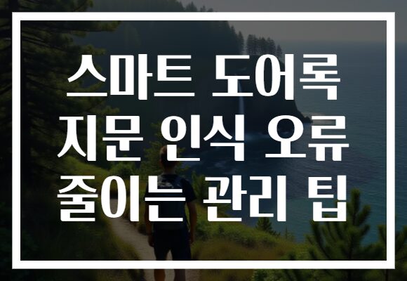스마트 도어록 지문 인식 오류 줄이는 관리 팁 스마트 도어록 지문 인식 오류 줄이는 관리 팁