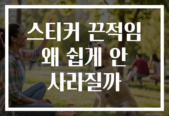 스티커 끈적임 왜 쉽게 안 사라질까