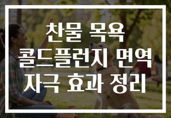 찬물 목욕 콜드플런지 면역 자극 효과 정리 찬물 목욕 콜드플런지 면역 자극 효과 정리