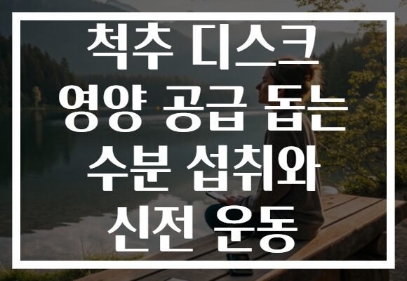 척추 디스크 영양 공급 돕는 수분 섭취와 신전 운동 척추 디스크 영양 공급 돕는 수분 섭취와 신전 운동