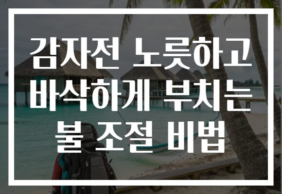 감자전 노릇하고 바삭하게 부치는 불 조절 비법 감자전 노릇하고 바삭하게 부치는 불 조절 비법