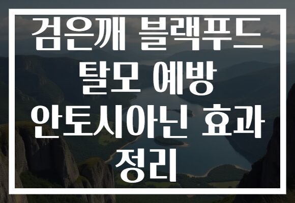 검은깨 블랙푸드 탈모 예방 안토시아닌 효과 정리