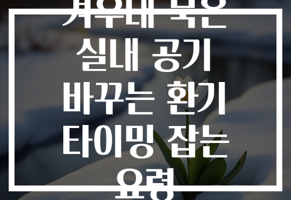 겨우내 묵은 실내 공기 바꾸는 환기 타이밍 잡는 요령