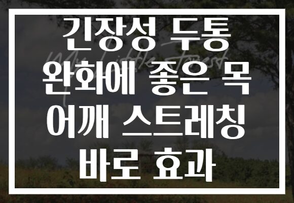 긴장성 두통 완화에 좋은 목 어깨 스트레칭 바로 효과