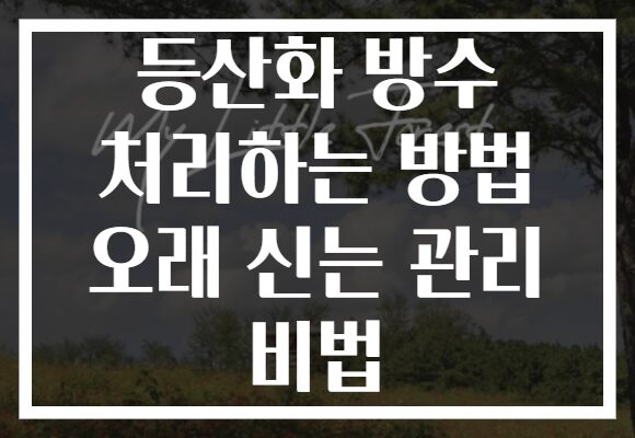 등산화 방수 처리하는 방법 오래 신는 관리 비법 등산화 방수 처리하는 방법 오래 신는 관리 비법