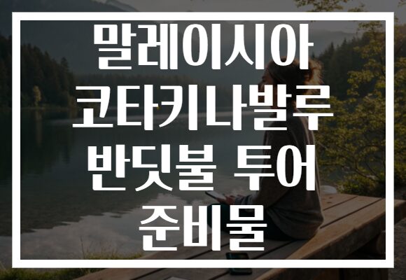 말레이시아 코타키나발루 반딧불 투어 준비물 말레이시아 코타키나발루 반딧불 투어 준비물