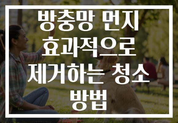 방충망 먼지 효과적으로 제거하는 청소 방법