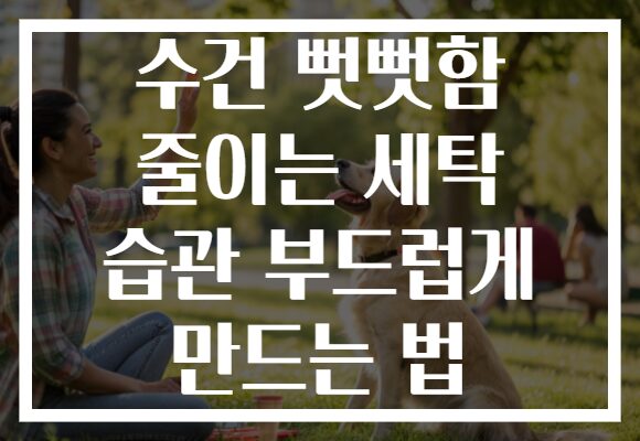 수건 뻣뻣함 줄이는 세탁 습관 부드럽게 만드는 법