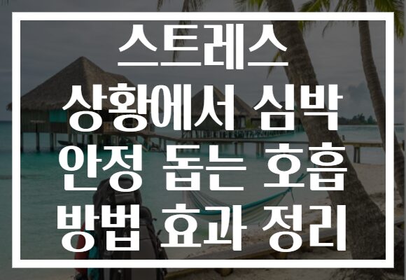 스트레스 상황에서 심박 안정 돕는 호흡 방법 효과 정리