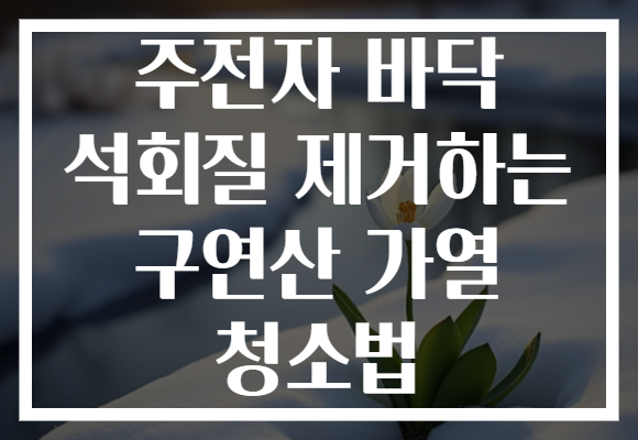 주전자 바닥 석회질 제거하는 구연산 가열 청소법 주전자 바닥 석회질 제거하는 구연산 가열 청소법