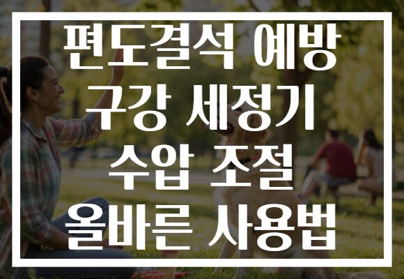 편도결석 예방 구강 세정기 수압 조절 올바른 사용법