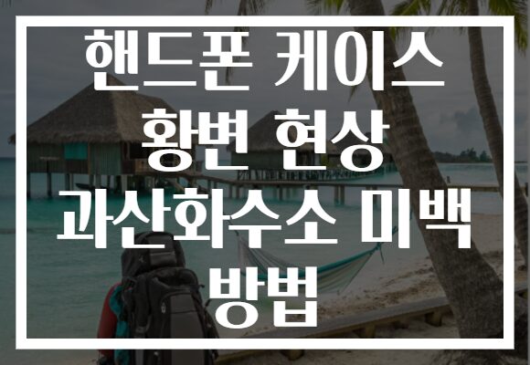 핸드폰 케이스 황변 현상 과산화수소 미백 방법