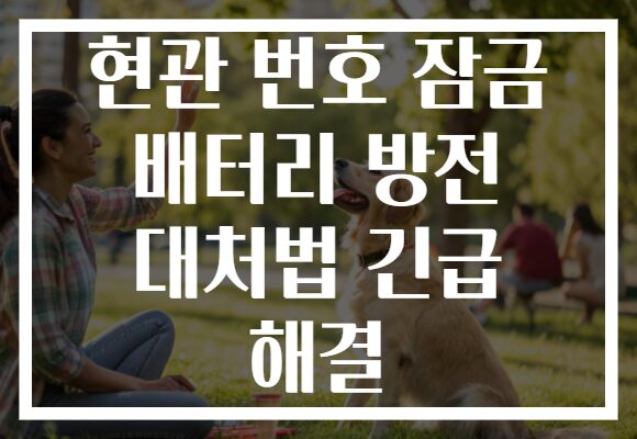 현관 번호 잠금 배터리 방전 대처법 긴급 해결