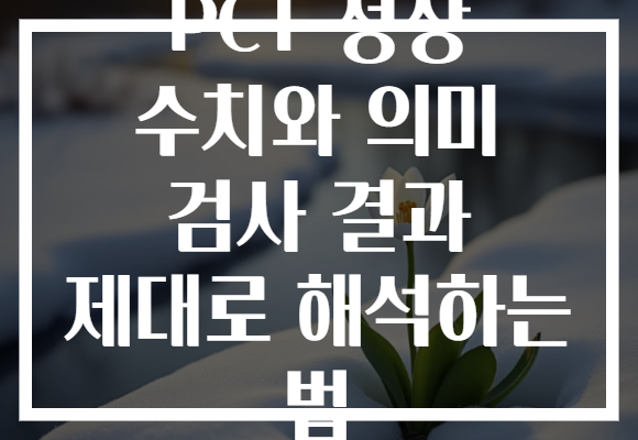 PCT 정상 수치와 의미 검사 결과 제대로 해석하는 법