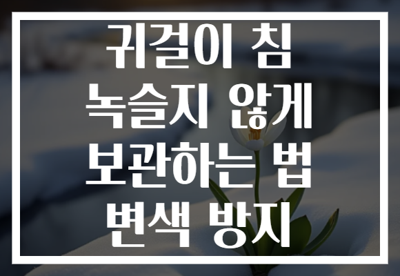 귀걸이 침 녹슬지 않게 보관하는 법 변색 방지