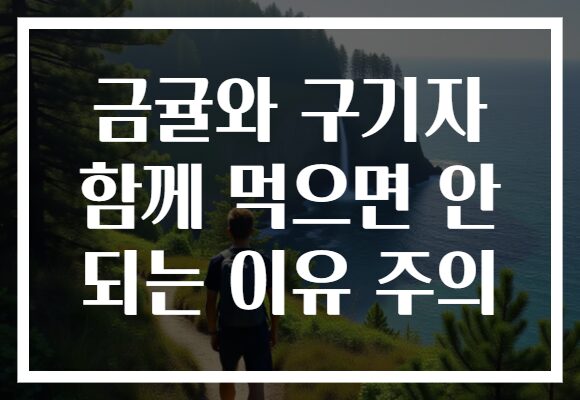 금귤와 구기자 함께 먹으면 안 되는 이유 주의