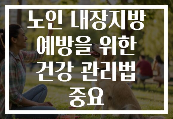 노인 내장지방 예방을 위한 건강 관리법 중요