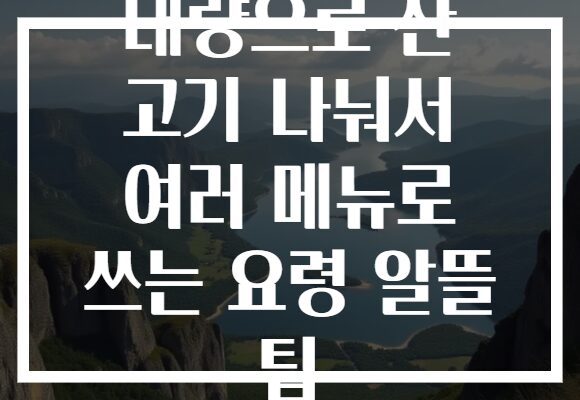 대량으로 산 고기 나눠서 여러 메뉴로 쓰는 요령 알뜰 팁 대량으로 산 고기 나눠서 여러 메뉴로 쓰는 요령 알뜰 팁
