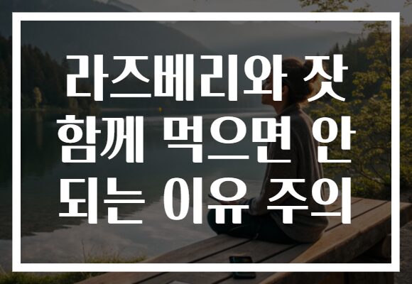 라즈베리와 잣 함께 먹으면 안 되는 이유 주의