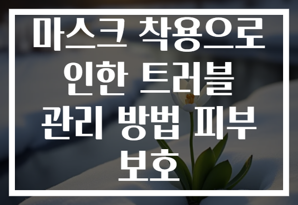 마스크 착용으로 인한 트러블 관리 방법 피부 보호