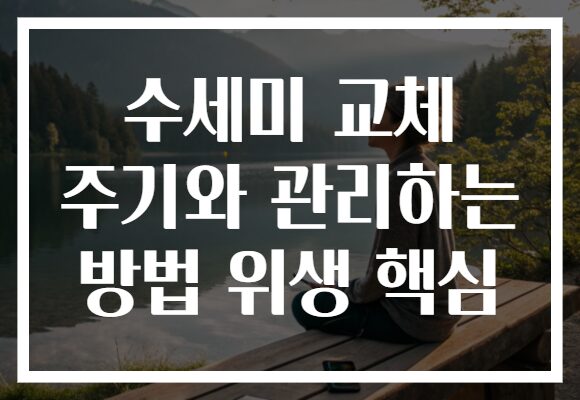 수세미 교체 주기와 관리하는 방법 위생 핵심