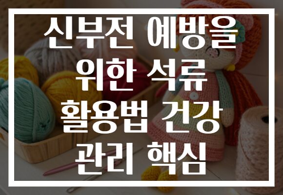 신부전 예방을 위한 석류 활용법 건강 관리 핵심