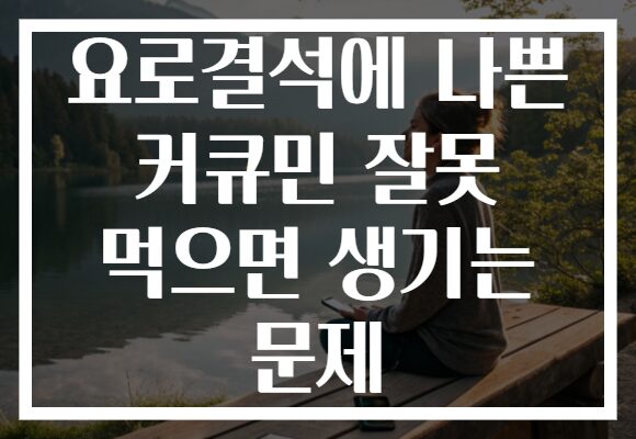 요로결석에 나쁜 커큐민 잘못 먹으면 생기는 문제