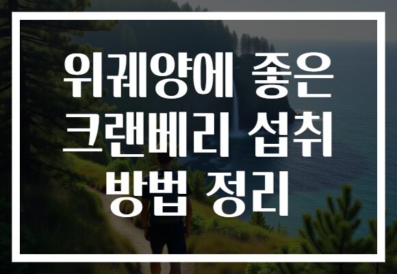 위궤양에 좋은 크랜베리 섭취 방법 정리 위궤양에 좋은 크랜베리 섭취 방법 정리