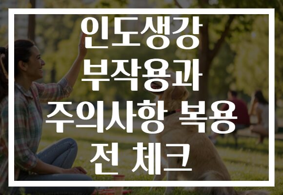 인도생강 부작용과 주의사항 복용 전 체크