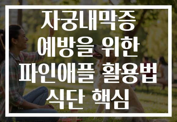 자궁내막증 예방을 위한 파인애플 활용법 식단 핵심