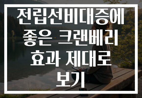 전립선비대증에 좋은 크랜베리 효과 제대로 보기 전립선비대증에 좋은 크랜베리 효과 제대로 보기