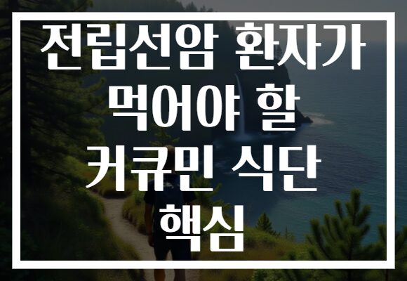 전립선암 환자가 먹어야 할 커큐민 식단 핵심
