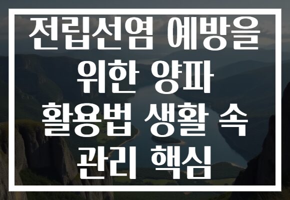전립선염 예방을 위한 양파 활용법 생활 속 관리 핵심