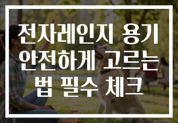 전자레인지 용기 안전하게 고르는 법 필수 체크 전자레인지 용기 안전하게 고르는 법 필수 체크