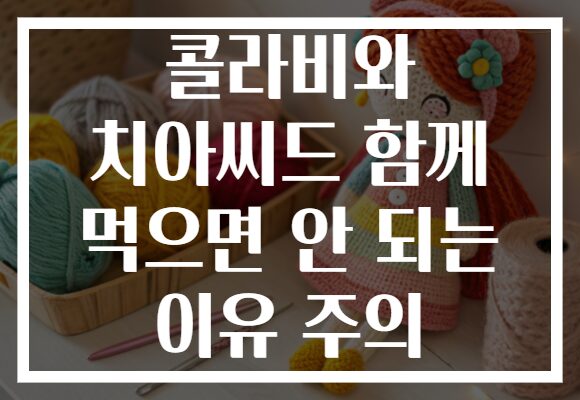콜라비와 치아씨드 함께 먹으면 안 되는 이유 주의