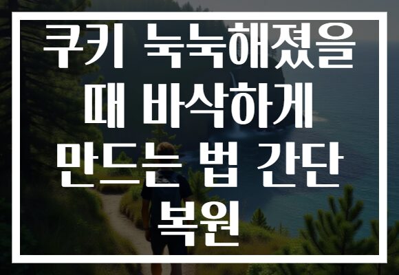 쿠키 눅눅해졌을 때 바삭하게 만드는 법 간단 복원 쿠키 눅눅해졌을 때 바삭하게 만드는 법 간단 복원