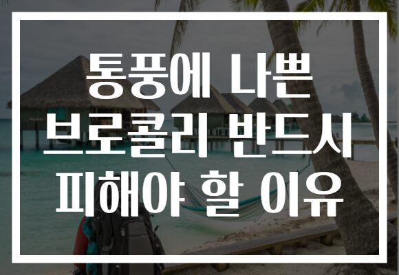 통풍에 나쁜 브로콜리 반드시 피해야 할 이유