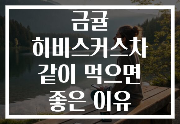 금귤 히비스커스차 같이 먹으면 좋은 이유