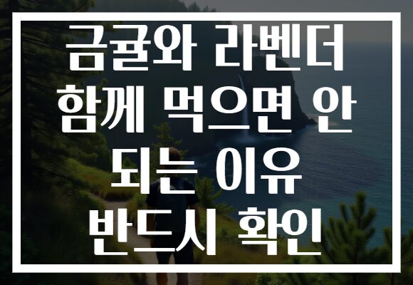 금귤와 라벤더 함께 먹으면 안 되는 이유 반드시 확인