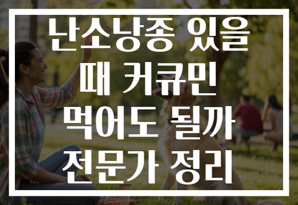 난소낭종 있을 때 커큐민 먹어도 될까 전문가 정리