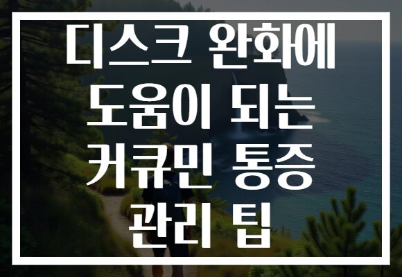 디스크 완화에 도움이 되는 커큐민 통증 관리 팁 디스크 완화에 도움이 되는 커큐민 통증 관리 팁
