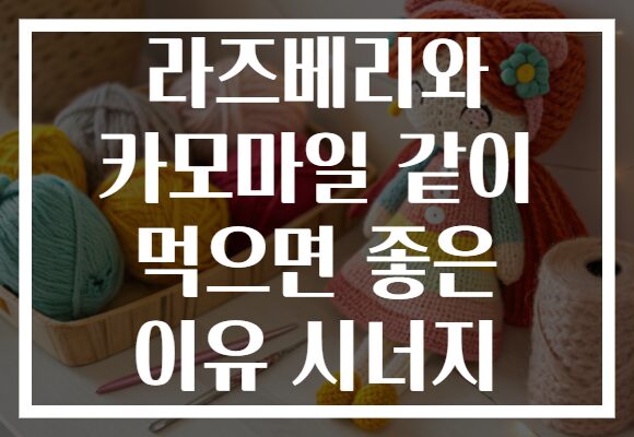 라즈베리와 카모마일 같이 먹으면 좋은 이유 시너지