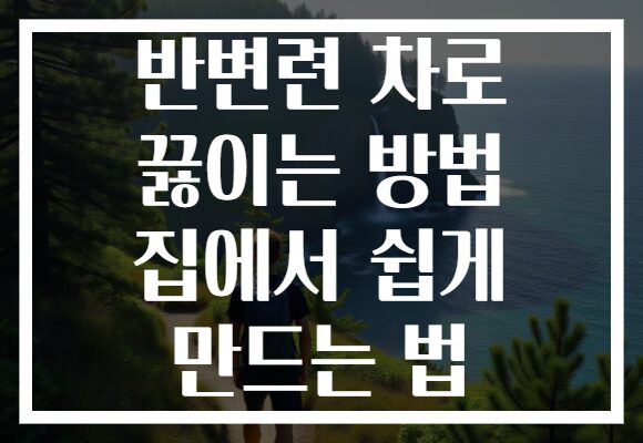 반변련 차로 끓이는 방법 집에서 쉽게 만드는 법