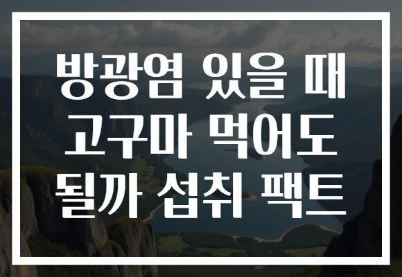 방광염 있을 때 고구마 먹어도 될까 섭취 팩트