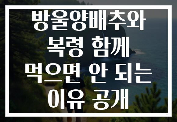 방울양배추와 복령 함께 먹으면 안 되는 이유 공개 방울양배추와 복령 함께 먹으면 안 되는 이유 공개