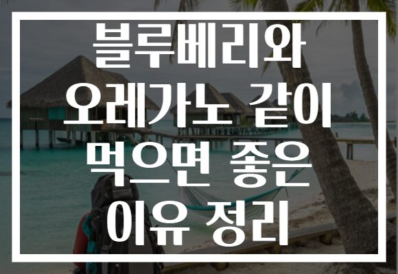블루베리와 오레가노 같이 먹으면 좋은 이유 정리 블루베리와 오레가노 같이 먹으면 좋은 이유 정리