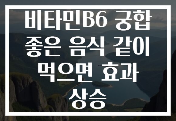 비타민B6 궁합 좋은 음식 같이 먹으면 효과 상승 비타민B6 궁합 좋은 음식 같이 먹으면 효과 상승