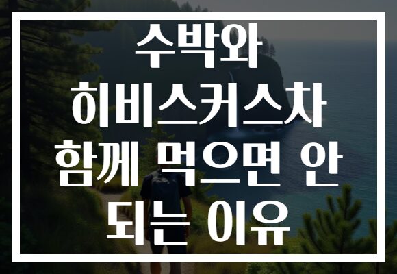 수박와 히비스커스차 함께 먹으면 안 되는 이유