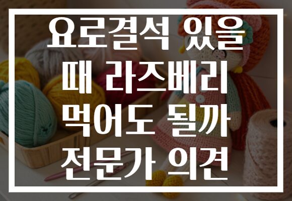 요로결석 있을 때 라즈베리 먹어도 될까 전문가 의견